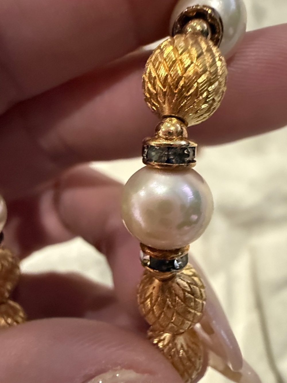 Christian Dior Gold and Pearl Beaded Necklace - Women's Jewelry - Picture 4 of 8